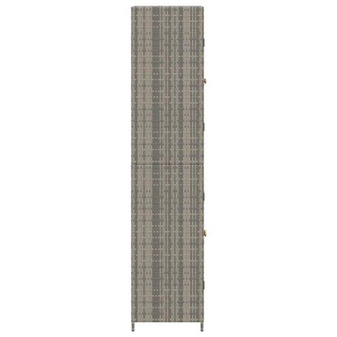 SZAFKA OGRODOWA SZARA 59X40X180CM RATTAN PE