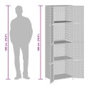 SZAFKA OGRODOWA SZARA 59X40X180CM RATTAN PE
