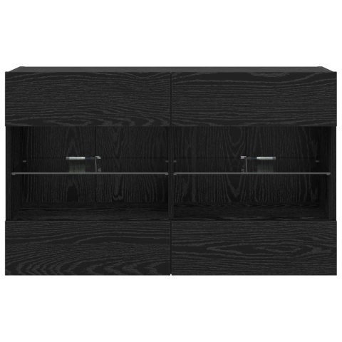 SZAFKA POD TELEWIZOR CZARNY DĄB 98,5X 30X 60,5CM