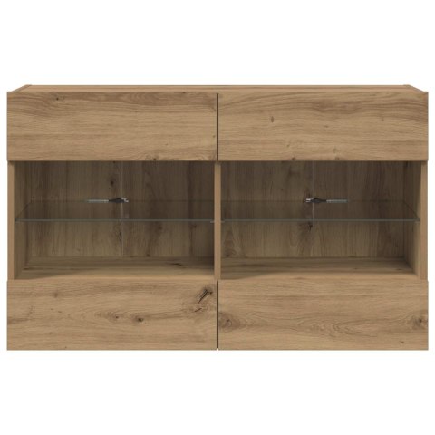 SZAFKA POD TELEWIZOR DĄB RZEMIEŚLNICZY 98,5X 30X 60,5CM