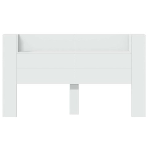 SZAFKA Z WEZGŁOWIEM Z LED Z PÓŁKĄ BIAŁY 180X 16,5X 103,5CM