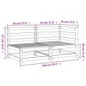 VidaXL Ogrodowa sofa 2-osobowa, impregnowane drewno sosnowe
