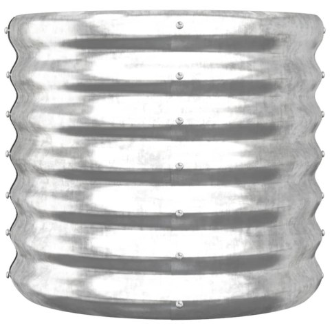 DONICA OGRODOWA OGRODOWA STAL OCYNKOWANA 40X40X36CM SREBRNA