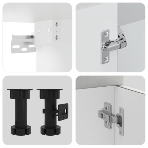 ZESTAW SZAFEK KUCHENNYCH KALMAR 14-CZĘŚCIOWY SZAROŚĆ BETONU