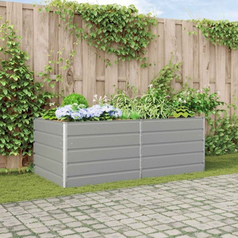 DONICA OGRODOWA JASNOSZARA 195X100X45CM STAL GALWANIZOWANA