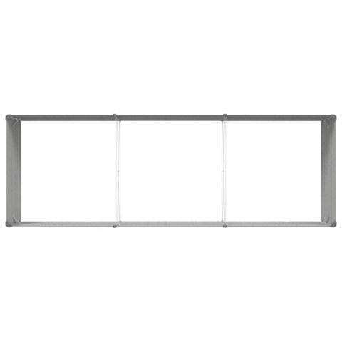 DONICA OGRODOWA JASNOSZARA 195X100X45CM STAL GALWANIZOWANA