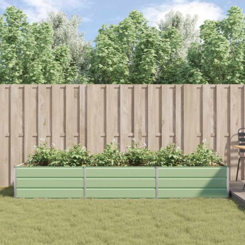 DONICA OGRODOWA PASTELOWA ZIELEŃ 195X100X45CM STAL GALWANIZOWANA