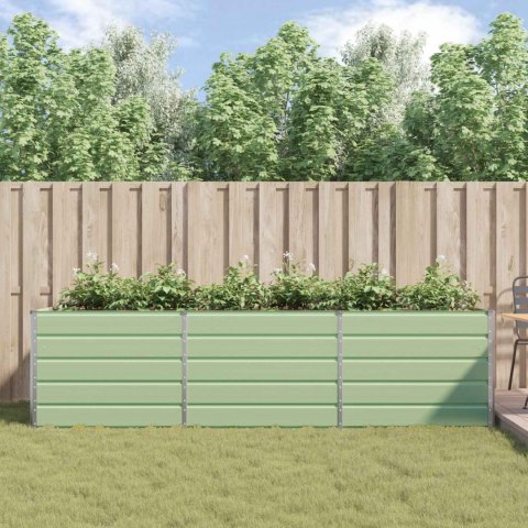 VidaXL Donica Pastelowa Zieleń 195 x 100 x 45 cm Stal Galwanizowana