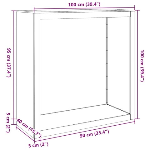 STOJAK NA DREWNO OPAŁOWE 100X40X100CM STAL KORTENOWSKA