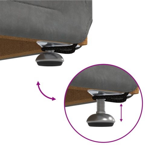 VidaXL Halka Ciemnoszary 41 x 41 x 40 cm Welur i drewno inżynieryjne