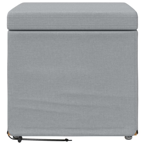 VidaXL Halka Jasnoszary 41 x 41 x 40 cm Tkanina i drewno inżynieryjne