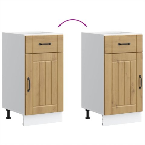 SZAFKA KUCHENNA DOLNA „LUCCA" DĄB RZEMIEŚLNICZY DREWNO KLEJONE