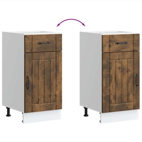 SZAFKA KUCHENNA DOLNA „LUCCA" DĄB WĘDZONY DREWNO KLEJONE