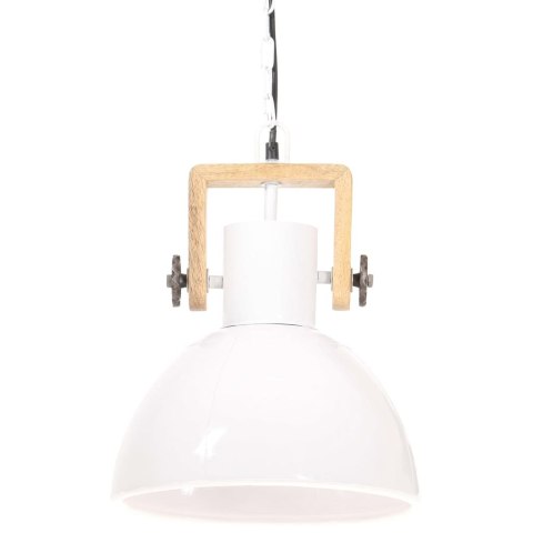 VidaXL Industrialna lampa wisząca, 25 W, biała, okrągła, 30 cm, E27