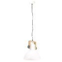 VidaXL Industrialna lampa wisząca, 25 W, biała, okrągła, 30 cm, E27
