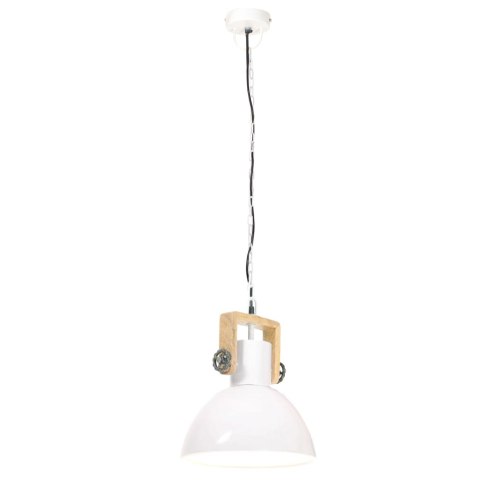 VidaXL Industrialna lampa wisząca, 25 W, biała, okrągła, 30 cm, E27
