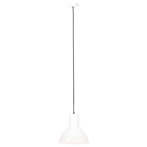 VidaXL Lampa wisząca, 25 W, biała, okrągła, 28,5 cm, E27