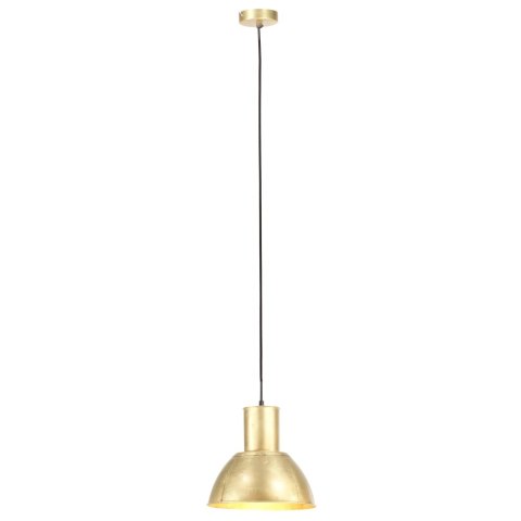 VidaXL Lampa wisząca, 25 W, kolor mosiądzu, okrągła, 28,5 cm, E27