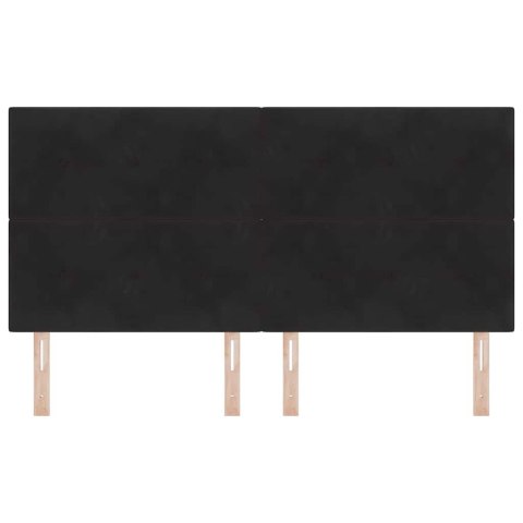 VidaXL Wezgłowie LED Ze LED Lights Czarny 180 cm Poliester