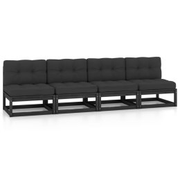 4-OSOBOWA SOFA OGRODOWA Z PODUSZKAMI DREWNO SOSNOWE