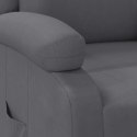 VidaXL Fotel rozkładany, szary, sztuczna skóra