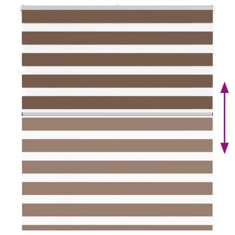 VidaXL Roleta zebra, brzozowa, szerokość tkaniny 125,9cm, poliester