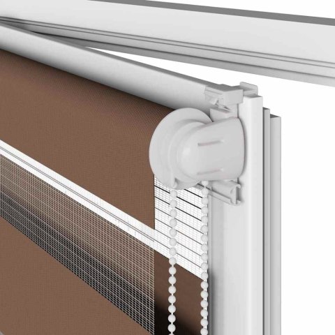 VidaXL Roleta zebra, brzozowa, szerokość tkaniny 125,9cm, poliester