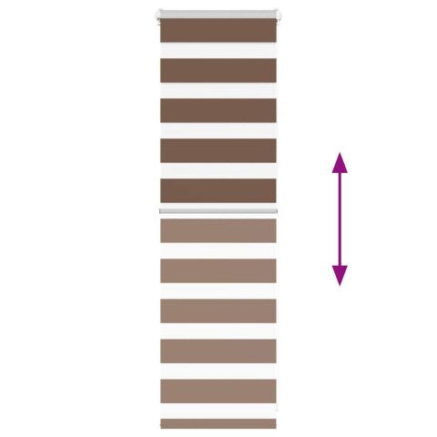 VidaXL Roleta zebra, brzozowa, szerokość tkaniny 35,9 cm, poliester