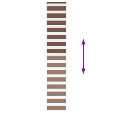 VidaXL Roleta zebra, brzozowa, szerokość tkaniny 40,9 cm, poliester