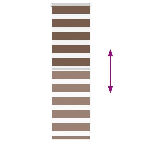 VidaXL Roleta zebra, brzozowa, szerokość tkaniny 45,9 cm, poliester