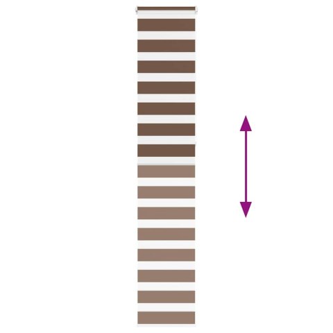 VidaXL Roleta zebra, brzozowa, szerokość tkaniny 45,9 cm, poliester