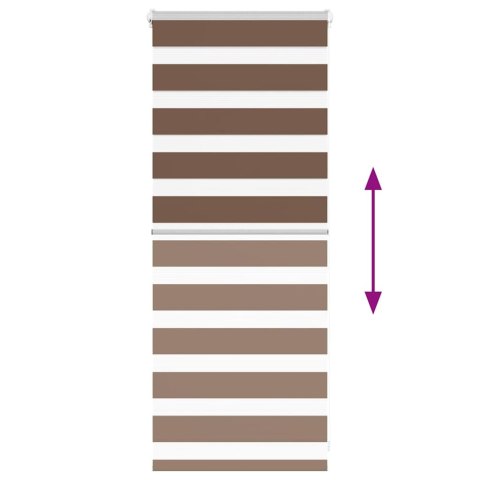 VidaXL Roleta zebra, brzozowa, szerokość tkaniny 50,9 cm, poliester