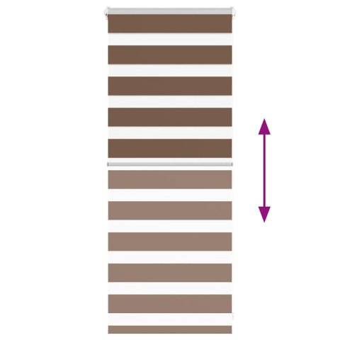 VidaXL Roleta zebra, brzozowa, szerokość tkaniny 60,9 cm, poliester