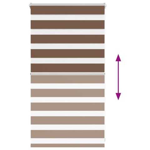 VidaXL Roleta zebra, brzozowa, szerokość tkaniny 70,9 cm, poliester