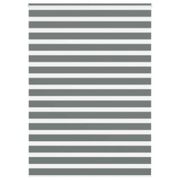 VidaXL Roleta zebra, ciemnoszara, szerokość tkaniny 160,9cm, poliester