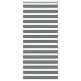 VidaXL Roleta zebra, ciemnoszara, szerokość tkaniny 95,9 cm, poliester