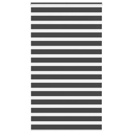 VidaXL Roleta zebra, czarna, szerokość tkaniny 115,9 cm, poliester