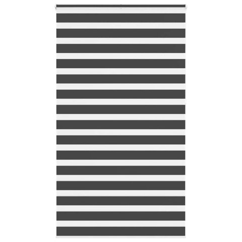 VidaXL Roleta zebra, czarna, szerokość tkaniny 115,9 cm, poliester