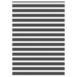 VidaXL Roleta zebra, czarna, szerokość tkaniny 150,9 cm, poliester