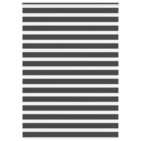 VidaXL Roleta zebra, czarna, szerokość tkaniny 150,9 cm, poliester