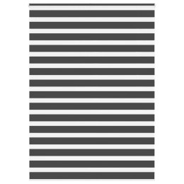 VidaXL Roleta zebra, czarna, szerokość tkaniny 155,9 cm, poliester