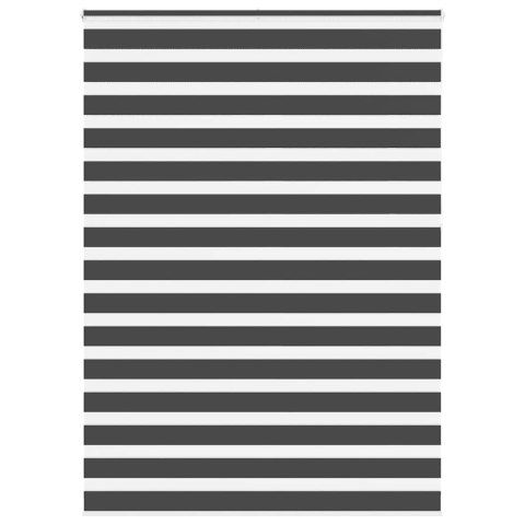 VidaXL Roleta zebra, czarna, szerokość tkaniny 155,9 cm, poliester