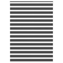 VidaXL Roleta zebra, czarna, szerokość tkaniny 160,9 cm, poliester