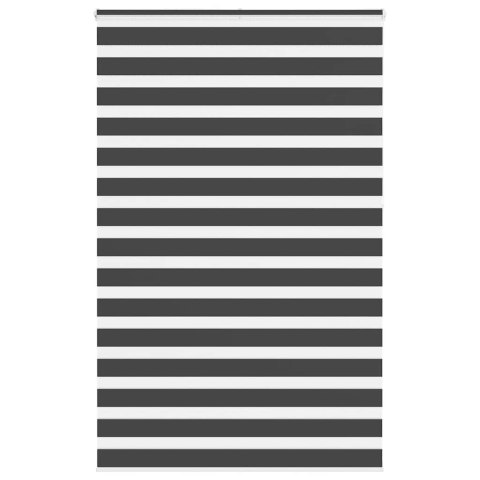 VidaXL Roleta zebra, czarna, szerokość tkaniny 45,9 cm, poliester