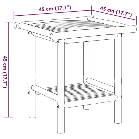 STOLIK KAWOWY 45X45X45CM BAMBUSOWY