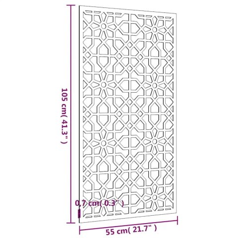 OGRODOWA DEKORACJA ŚCIENNA 105X55CM STAL KORTENOWSKA