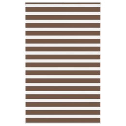 VidaXL Roleta zebra, brązowe, szerokość tkaniny 145,9 cm, poliester