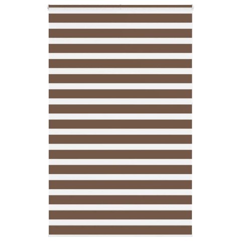 VidaXL Roleta zebra, brązowe, szerokość tkaniny 145,9 cm, poliester