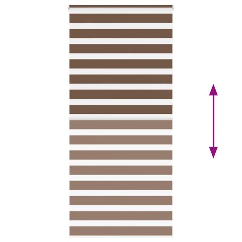 VidaXL Roleta zebra, brzozowa, szerokość tkaniny 105,9 cm, poliester