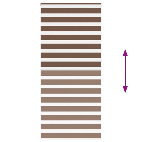 VidaXL Roleta zebra, brzozowa, szerokość tkaniny 110,9 cm, poliester